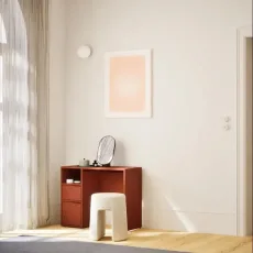 Dressing Table in Terracota with Drawers and Backpanels