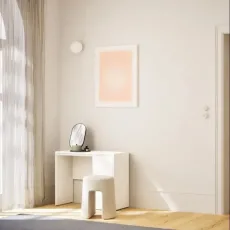Dressing Table in White with Doors and Backpanels