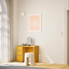 Dressing Table in Yellow with Drawers and Backpanels