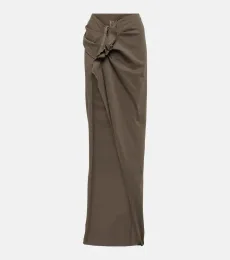 DRKSHDW gathered cotton maxi skirt DRKSHDW gathered cotton maxi skirt
