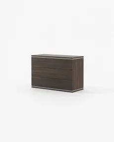 DUANE Set of Chest of Drawers Smoked Eucalyptus Veneer Matte DUANE Set of Chest of Drawers Smoked Eucalyptus Veneer Matte