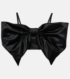 Duchess bow-detail satin bralette Duchess bow-detail satin bralette