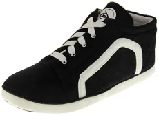 Dunlop Mens High Top Sneaker Warm Fleece Novelty Slippers Trainer Slipper Boots Black Size UK 10-11 Dunlop Mens High Top Sneaker Warm Fleece Novelty Slippers Trainer Slipper Boots Black Size UK 10-11