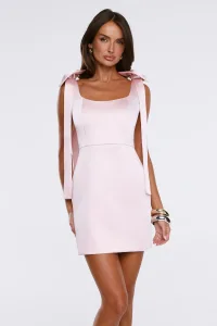 Dusk Bloom Satin Mini Dress Blush Dusk Bloom Satin Mini Dress Blush