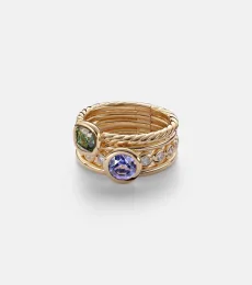 DY Mercer 18kt gold ring with gemstones DY Mercer 18kt gold ring with gemstones