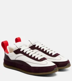 EC1 suede-trimmed leather sneakers EC1 suede-trimmed leather sneakers