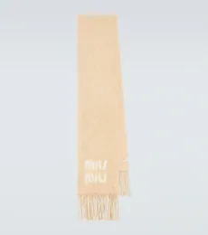 Écharpe en mohair et laine mélangés à logo Écharpe en mohair et laine mélangés à logo