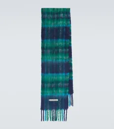 Écharpe en mohair mélangé à carreaux Écharpe en mohair mélangé à carreaux