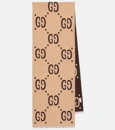 Écharpe GG en jacquard de laine et soie Écharpe GG en jacquard de laine et soie