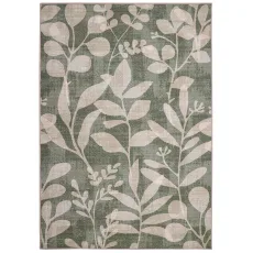 Eden Leaves Green Eco-Washable Rug