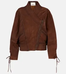Edina asymmetric suede jacket