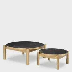 Eichholtz Coffee Table Quest Brushed Brass Finish Set of Eichholtz Coffee Table Quest Brushed Brass Finish Set of
