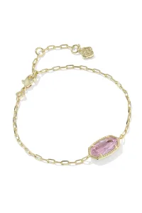 Elaina Luxe Gold Chain Bracelet Light Pink CZ