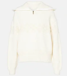 Elana jacquard wool-blend half-zip sweater Elana jacquard wool-blend half-zip sweater