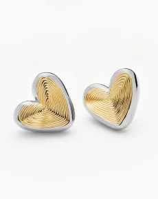 Elea Chunky Heart Earrings - 18k Gold Plated Elea Chunky Heart Earrings - 18k Gold Plated