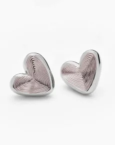 Elea Chunky Heart Earrings - 18k Rose Gold Plated Elea Chunky Heart Earrings - 18k Rose Gold Plated