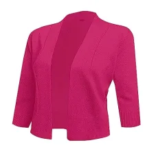 Elegant Cardigans Women's Knitwear Solid Colour Elegant Simple Versatile Short Coat Ladies Cardigan Ladies Rust Red, Hot Pink, XXL