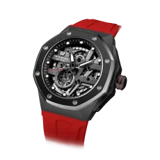 elementl TB8803A Mens trendy WatchMiyota automatic mechanical movement, stainless steel case with silicone strap, 5ATM water resistance, luminescent sporty design, embodying youthful style