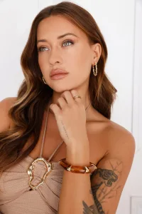Elevate The Vibe Bangle Brown Elevate The Vibe Bangle Brown
