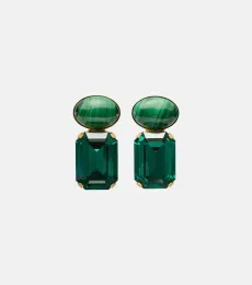 Elin crystal-embellished gold-plated earrings Elin crystal-embellished gold-plated earrings