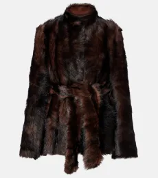Elsa shearling wrap coat