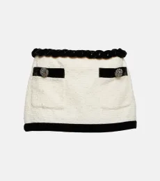 Embellished boucle miniskirt Embellished boucle miniskirt