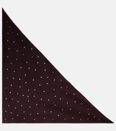 Embellished cotton and silk scarf