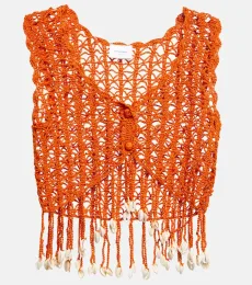 Embellished crochet crop top Embellished crochet crop top