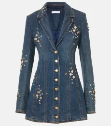 Embellished denim blazer dress Embellished denim blazer dress