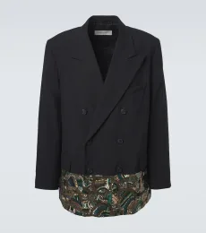 Embellished double-breasted wool blazer Embellished double-breasted wool blazer