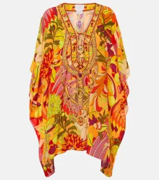 Embellished floral silk beach dress Embellished floral silk beach dress