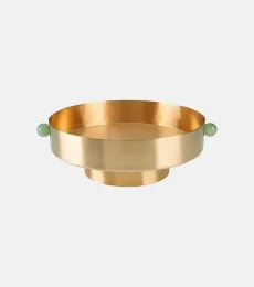 Embellished gold-plated fruit bowl
