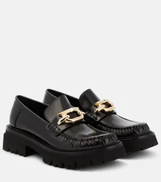 Embellished leather loafers Embellished leather loafers
