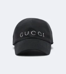 Embellished logo cotton-blend baseball cap Embellished logo cotton-blend baseball cap