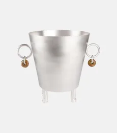 Embellished silver-plated ice bucket Embellished silver-plated ice bucket