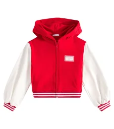 Embroidered cotton jersey hoodie Embroidered cotton jersey hoodie