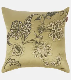 Embroidered cotton satin cushion Embroidered cotton satin cushion
