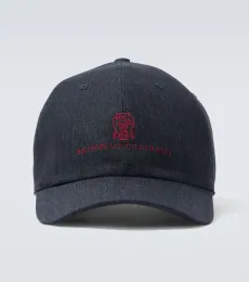 Embroidered denim baseball cap Embroidered denim baseball cap