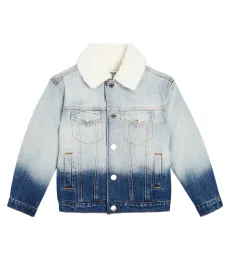 Embroidered ombrà denim jacket Embroidered ombrà denim jacket