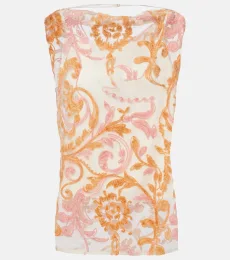 Embroidered point d'esprit top Embroidered point d'esprit top