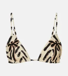 Embroidered printed bikini top Embroidered printed bikini top