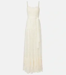 Embroidered tulle bustier gown Embroidered tulle bustier gown