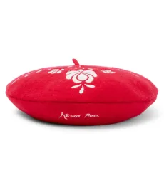Embroidered wool-blend beret Embroidered wool-blend beret