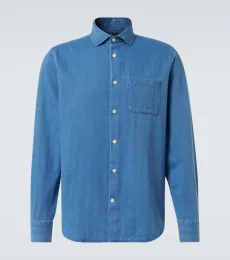 Emilio herringbone denim shirt Emilio herringbone denim shirt