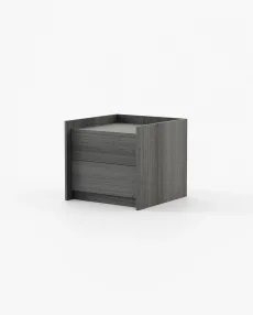 ENDY Bedside Cabinet & Table Grey Eucalyptus Veneer Matte ENDY Bedside Cabinet & Table Grey Eucalyptus Veneer Matte