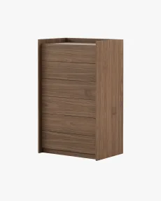 ENDY Tallboy Chest of Drawers Walnut Veneer Matte ENDY Tallboy Chest of Drawers Walnut Veneer Matte