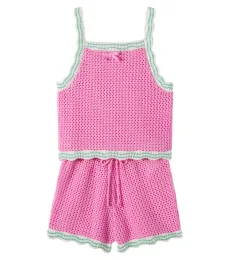 Ensemble débardeur et short Marina en crochet de coton Ensemble débardeur et short Marina en crochet de coton