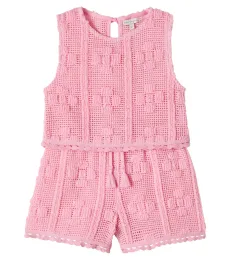 Ensemble top et short Inez en crochet de coton mélangé Ensemble top et short Inez en crochet de coton mélangé
