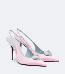 Escarpins slingback Cœur Royal en satin Escarpins slingback Cœur Royal en satin
