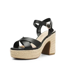 Espadrille Platform Chunky Heel Sandals